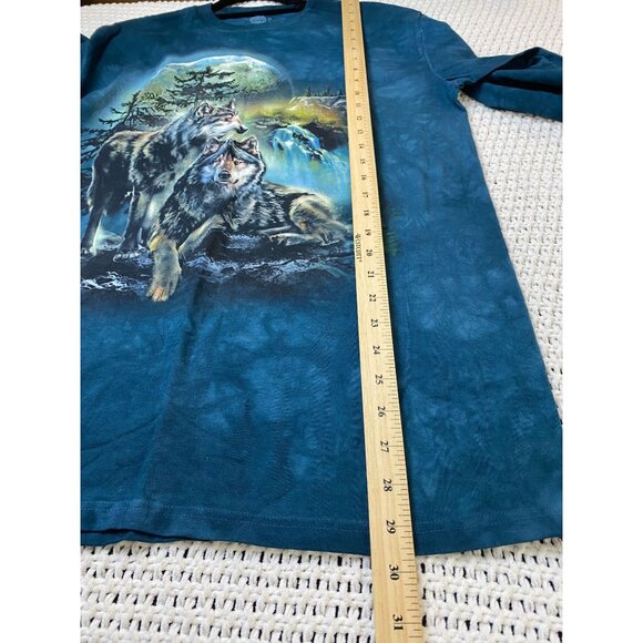The Mountain 2015 Tani Alba Moon Wolf Long Sleeve Top Size Large Tie dye Blue - Picture 7 of 11